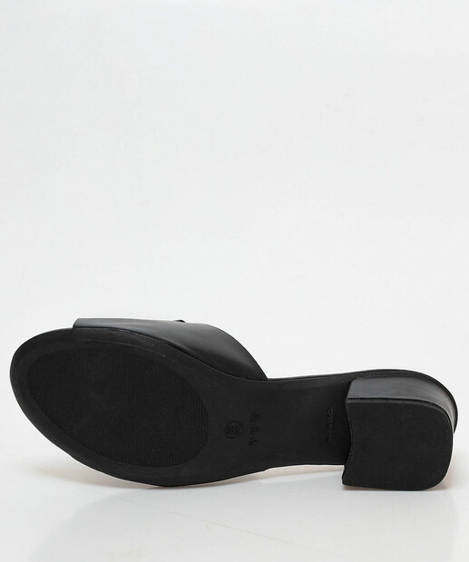 Tamanco Feminino Salto Grosso Preto