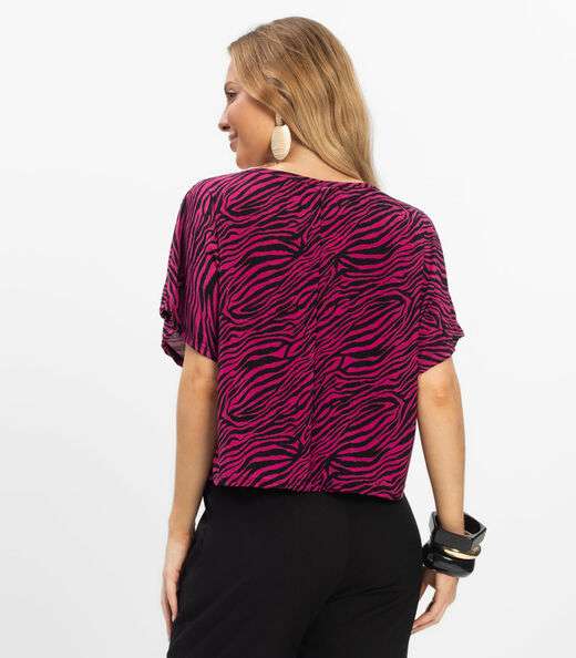 Blusa Feminina em Liganete Infinita Cor Rosa