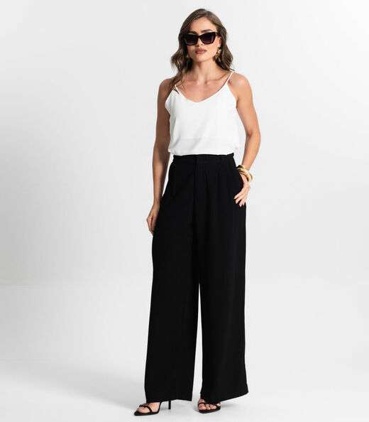 Calça Pantalona Feminina Endless Preto