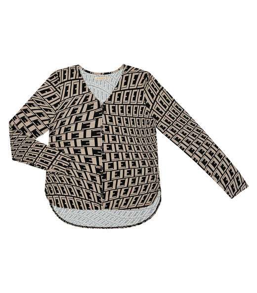 Blusa Estampada Manga Longa Endless Preto