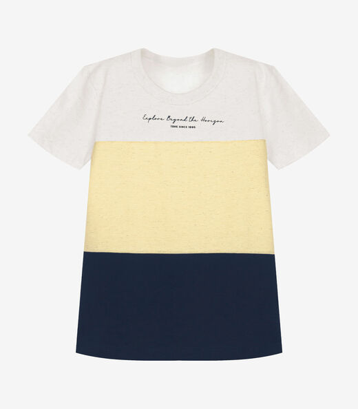 Camiseta Infantil Menino  Meia Malha Trick Nick Azul
