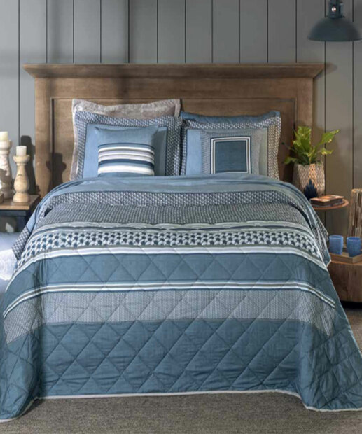 Kit Cobre Leito Queen Versátile Lírios Hedrons 3 Peças