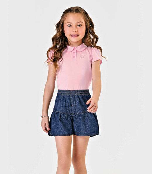 Shorts Feminino Jeans Trick Nick Azul