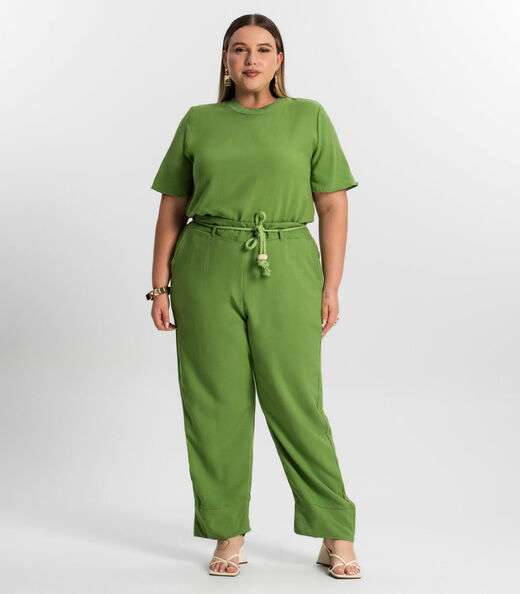 Blusa Feminina Plus Size Secret Glam Verde