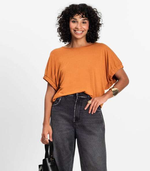 Blusa Viscose Infinita Cor Marrom