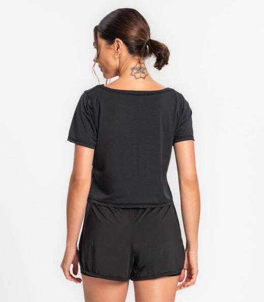Blusa Feminina Dry Fit Para Academia FTK Preto