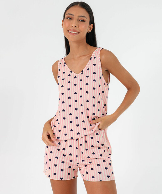 Image_Pijama Feminino Listrado Corações Marisa Off White