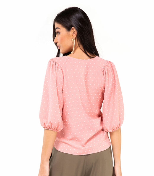 Blusa Feminina Manga 3/4 Endless Rosa
