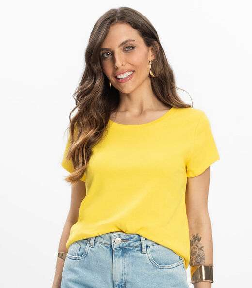 Blusa Feminina Infinita Cor Amarelo