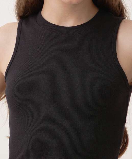 Blusa Juvenil Cropped Canelada Marisa Tam 10 a 16