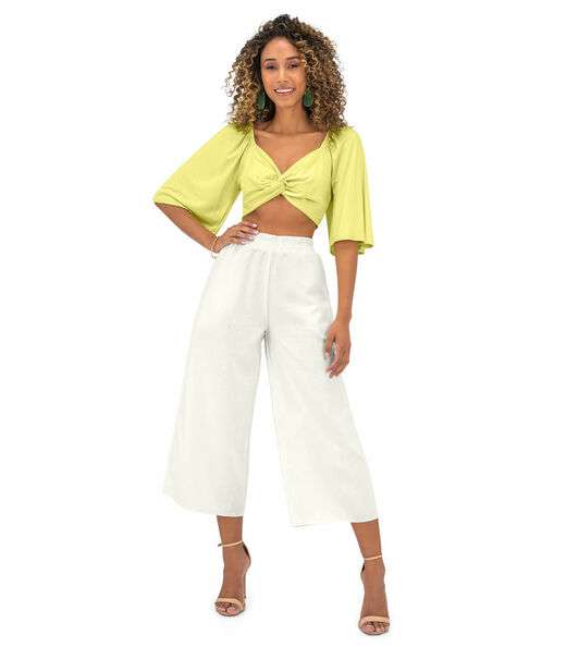 Blusa Cropped Feminina Nózinho Rovitex Verde