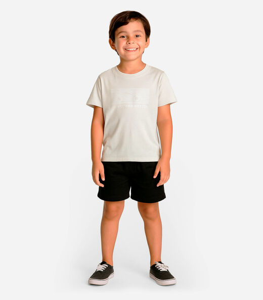 Image_Conjunto Infantil Camiseta Com Bermuda Select Bege