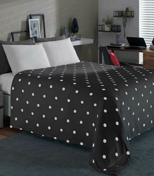 Image_Manta Flannel Casal Lar E Lazer Preto