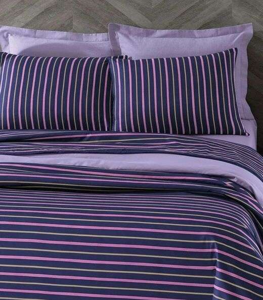 Jogo De Cama 200 Fios Queen 4 Peças Lar E Lazer Roxo
