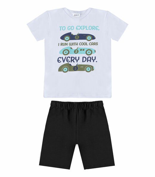 Conjunto Masculino Camiseta E Bermuda Select Preto