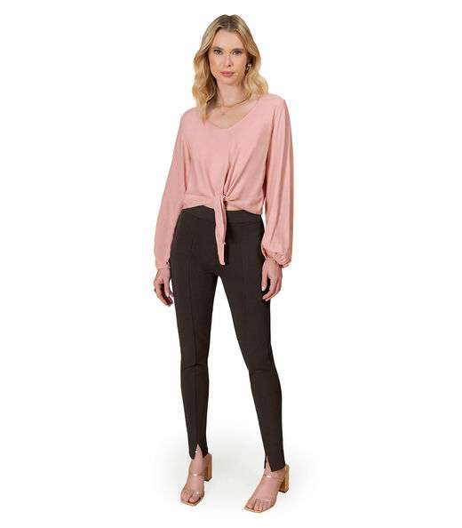 Blusa Manga Longa Feminina Rovitex. Rosa