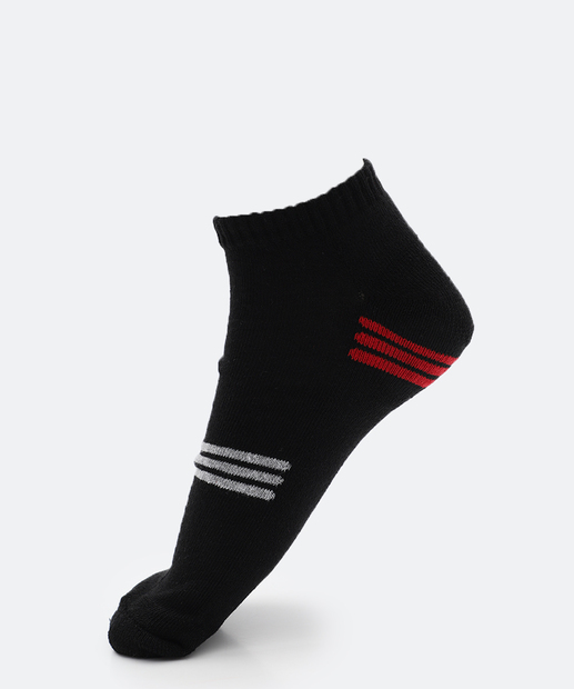 Kit 3 Pares Meias Masculina Cano Curto MR Preto