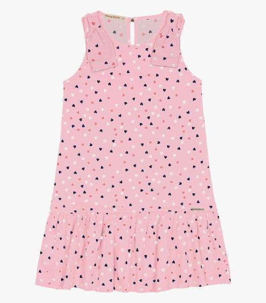 Vestido Infantil Com Laço Trick Nick Rosa