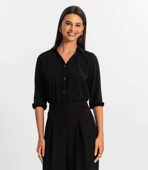 Image_Camisa 3/4 Feminina Rovitex Preto