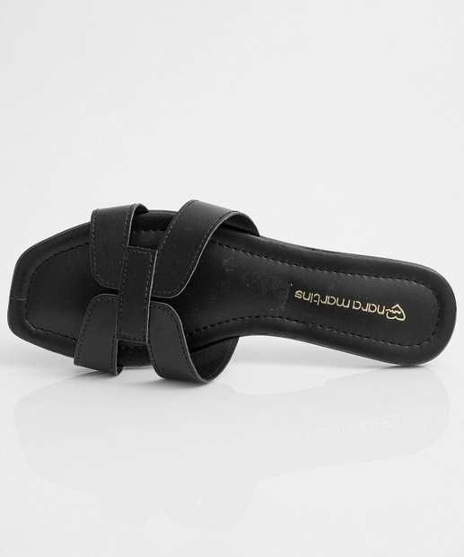 Rasteirinha Feminina Tiras Transpassadas 