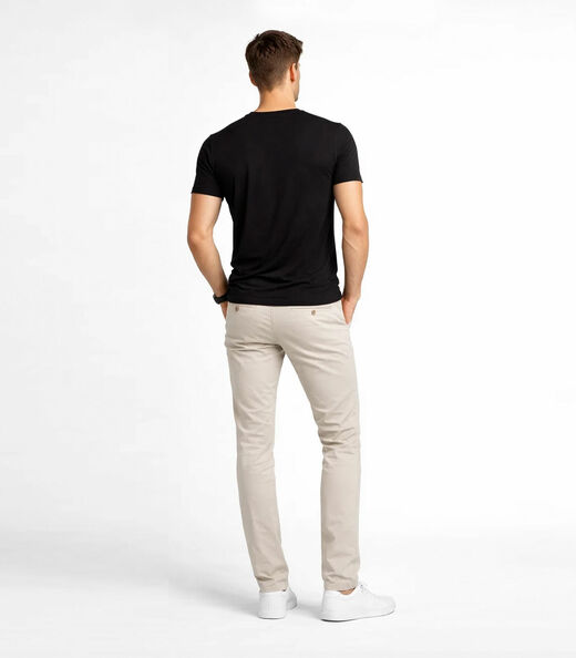 Camiseta Masculina Básica Com Gola Em V Select Preto