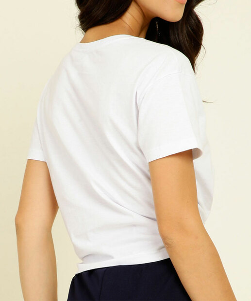 Blusa Feminina Nó Manga Curta Marisa