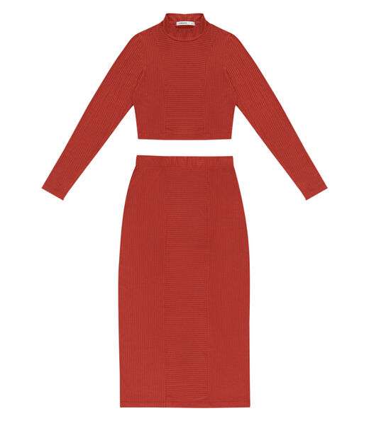 Conjunto de Blusa Com Saia Endless Vermelho