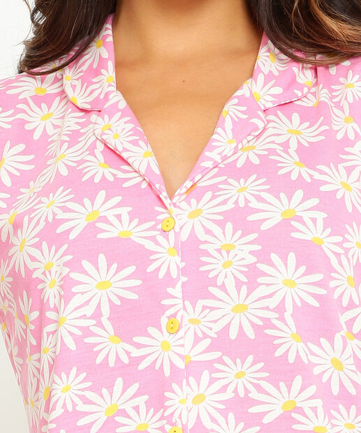 Pijama Americano Feminino Margaridas Marisa