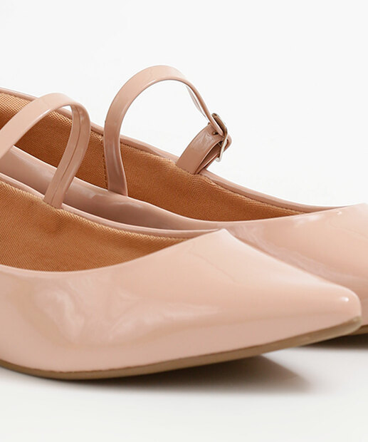 Sapatilha Feminina Bailarina Verniz Bico Fino Via Uno 