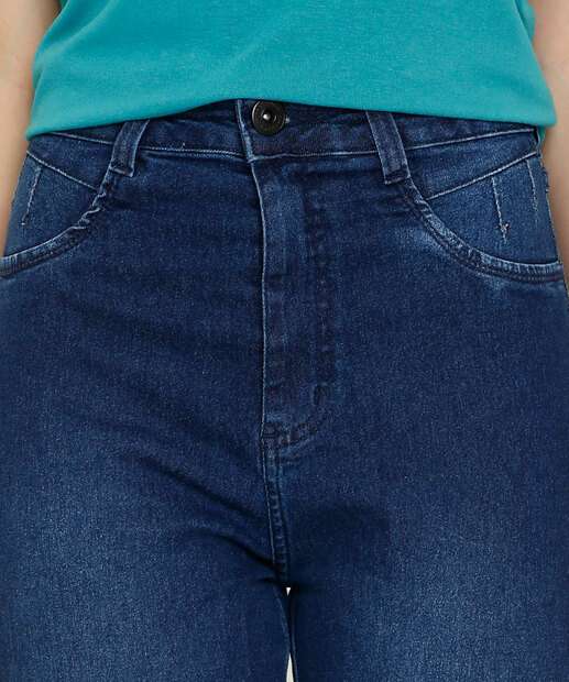 Calça Mom Jeans Feminina Bolsos Biotipo