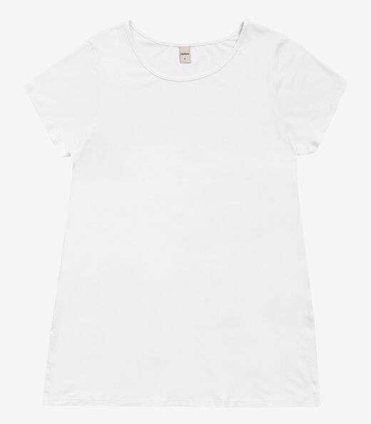 Blusa Básica Alongada Feminina Rovitex Branco