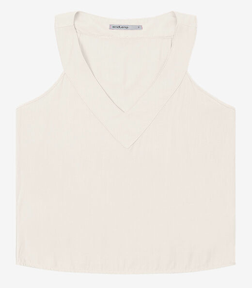 Regata Viscose Slub Feminina Endless Bege