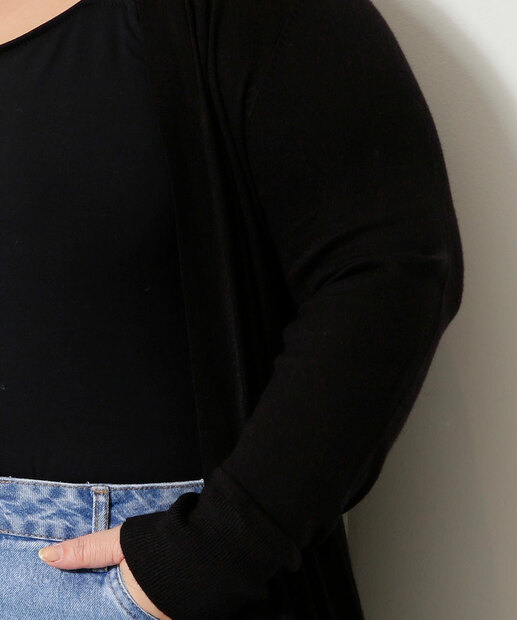 Cardigan Plus Size Feminino Alongado Marisa