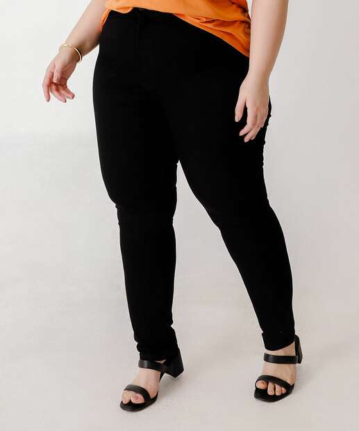 Calça Plus Size Feminina Jeans Skinny Sawary