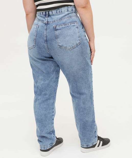 Calça Plus Size Feminina Jeans Mom