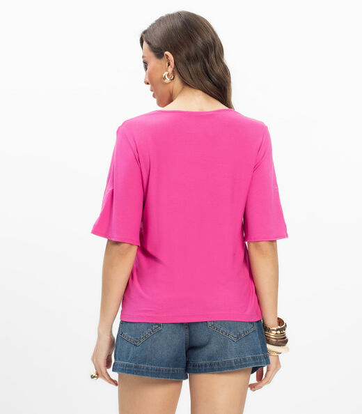 Blusa Viscose Creponada Feminina Endless Rosa