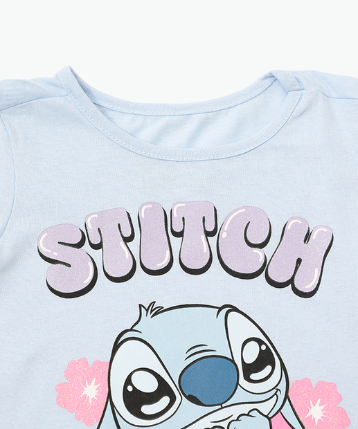 Conjunto Infantil Stitch Disney Tam 1 a 3 Azul