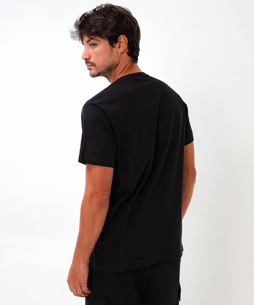 Camiseta Masculina Manga Curta Marisa Preto
