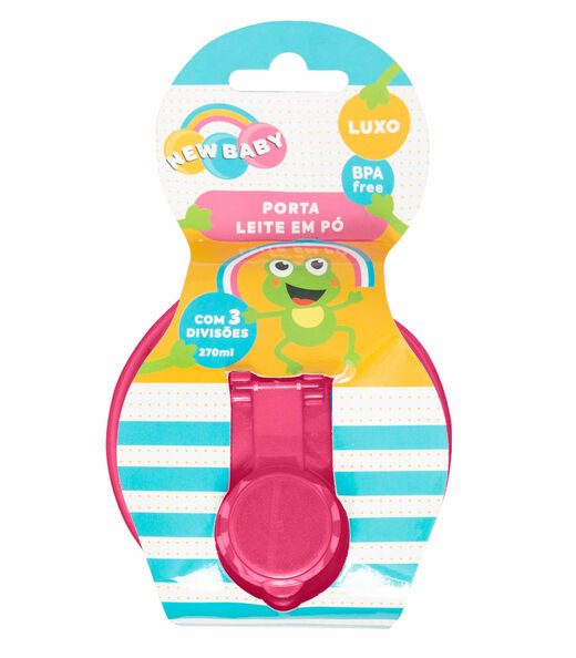 Porta Leite em Pó New Baby Rosa