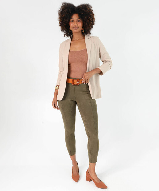 Image_Calça Feminina Legging Suede Marisa Verde