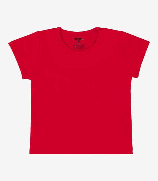 Blusa Básica Infantil Feminina Rovitex Kids Vermelho