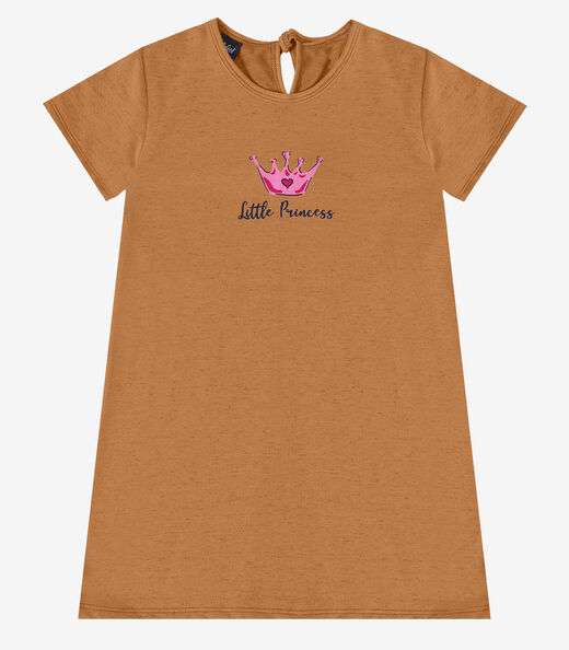 Image_Vestido Infantil em Moletinho Maquenetado Select Marrom