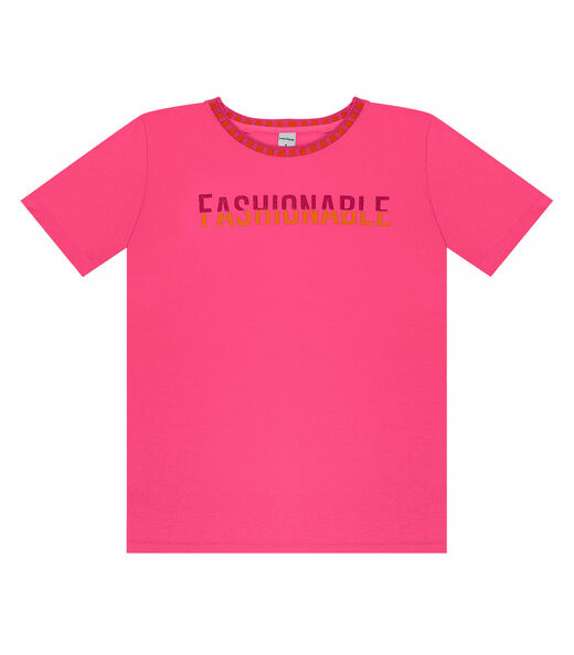 Blusa Feminina Manga Curta Rovitex Rosa