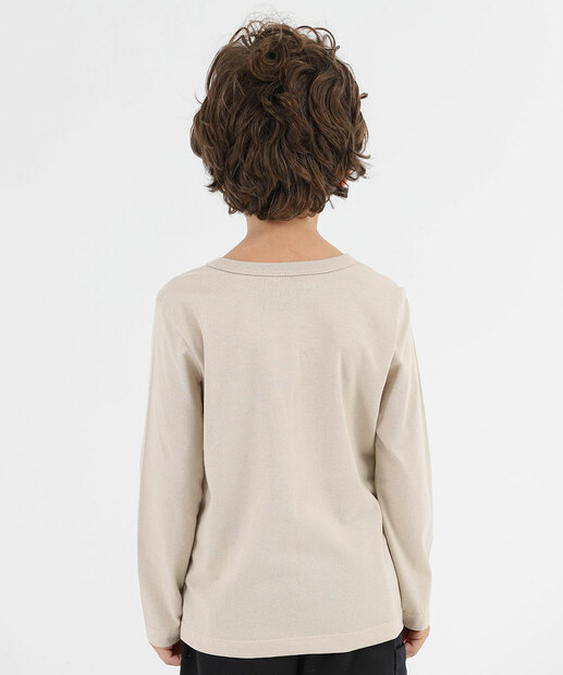 Camiseta Infantil Manga Longa Vingadores Marvel Tam 4 a 10 Bege