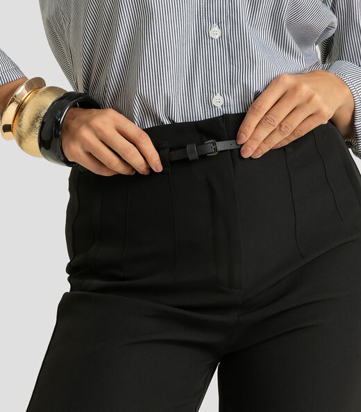 Calça Feminina Com Cinto Alfaiataria Dianna Preto