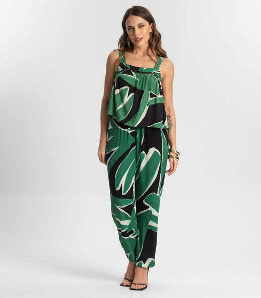 Blusa De Alça Feminina Estampada Endless Preto