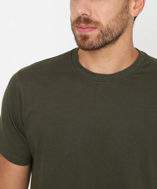 Camiseta Masculina Básica Marisa Verde