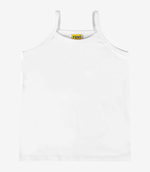 Regata De Alça Infantil Menina Rovi Kids Branco