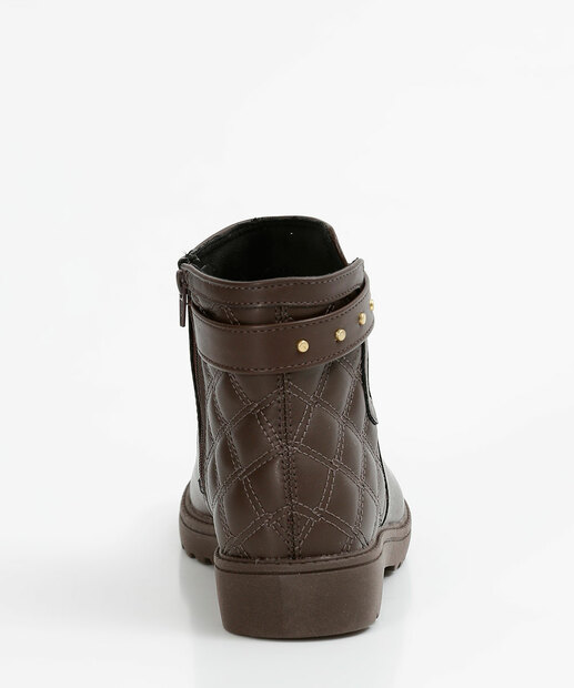 Bota Feminina Cano Curto Tira Tachas Modare