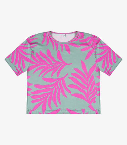 Blusa Feminina Estampada Infinita Cor Verde